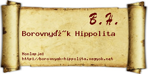 Borovnyák Hippolita névjegykártya